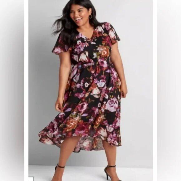 Gabby‎ Skye Floral High Low Dress Size 18W - Picture 1 of 5